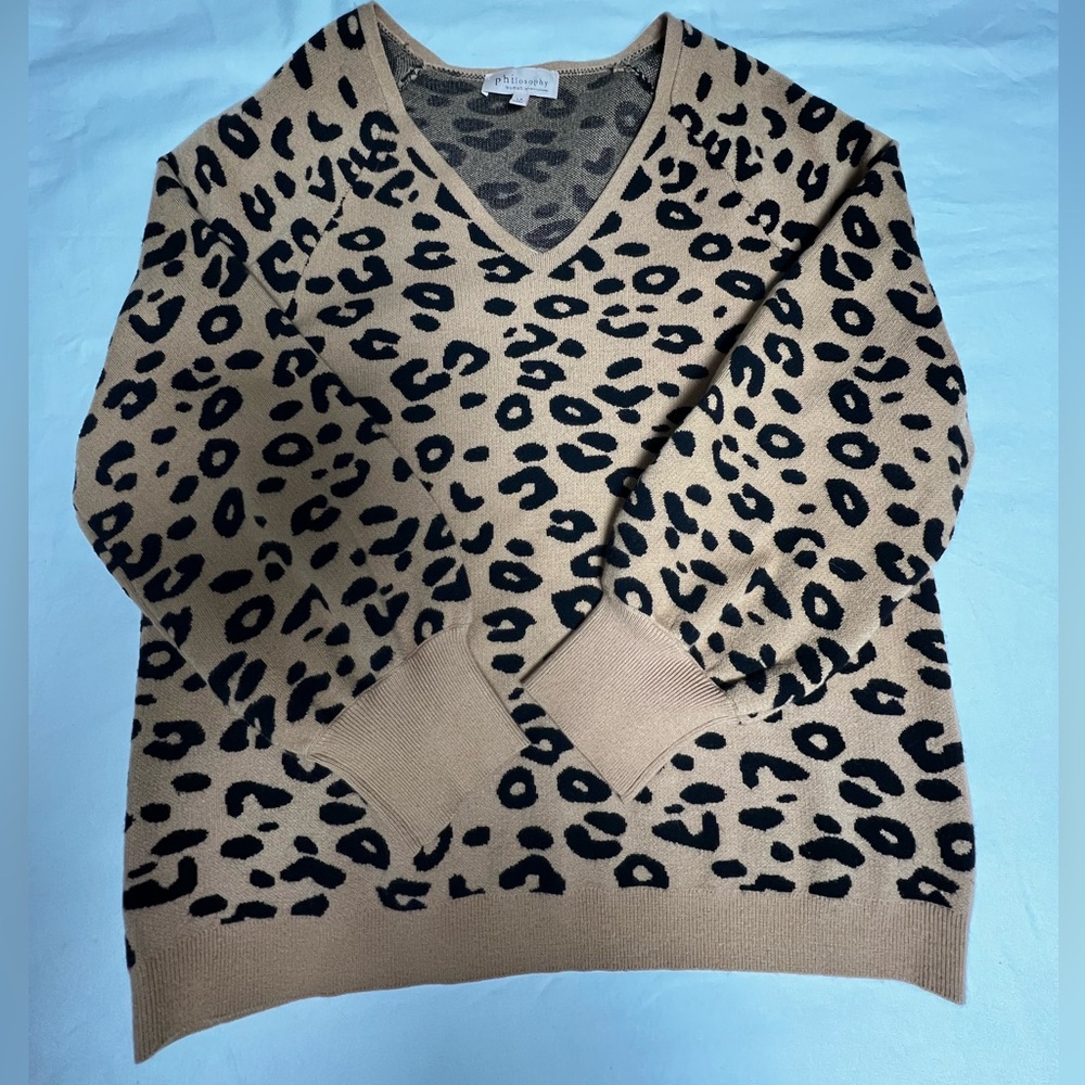 Leopard Print V-Neck Sweater